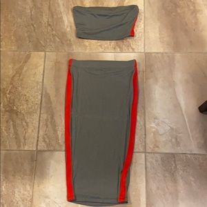 Two piece Green and Red set